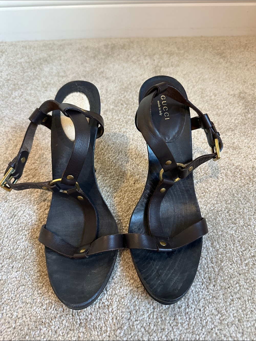 Vintage Tom Ford for Gucci S/S 2002 Runway Leather Heels 10B